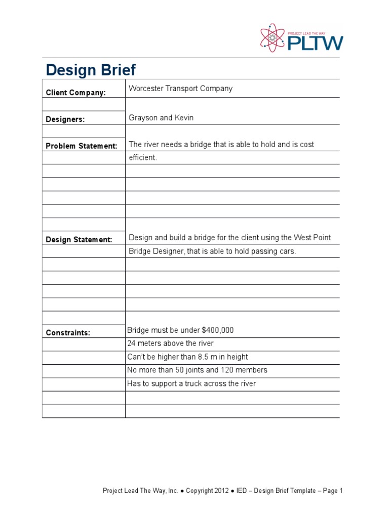 Cost-Effective Bridge Design Brief | PDF | Business | Art