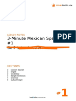 3-Minute Mexican Spanish S1 #1 Self Introduction: Lesson Notes