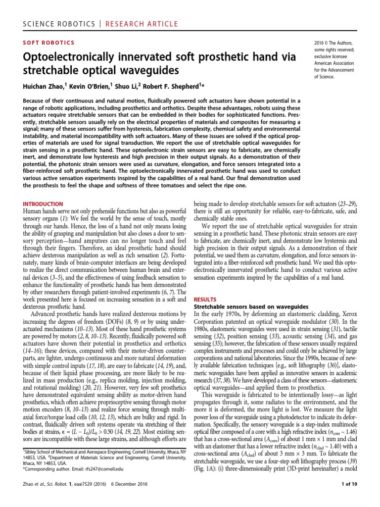 Prosthesis journal picture