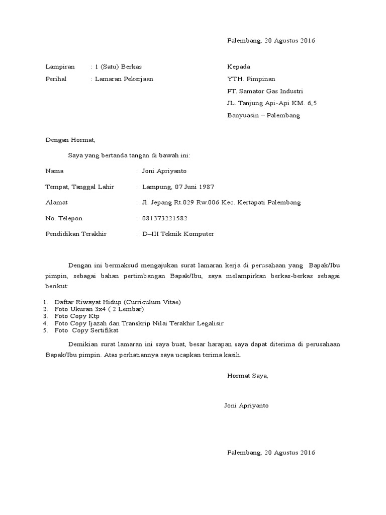 Download 94+ Contoh Surat Surat Lamaran Kerja Vaksin Gratis