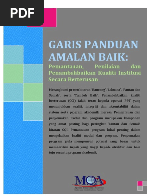 Garis Panduan Amalan Baik Pdf