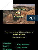 the forces of weathering and erosion