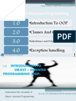 F3031 Object Oriented Programming: Introduction To OOP Classes and Objects Exception Handling