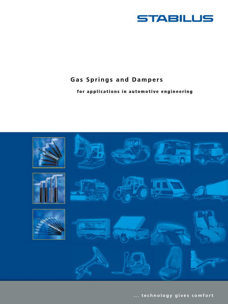 STABILUS - Gas Springs and Dampers PDF | PDF | Gases | Machines