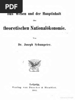 Schumpeter - Das Wesen und der Hauptinhalt der theoretischen Nationalökonomie