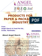 Angel Starch's Products For Paper & Packaging Industry