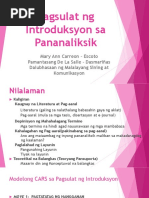 Pagsulat NG Introduction at Background | PDF