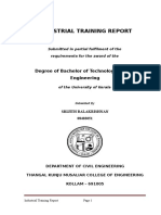 Model of Industrial Training Report For B Tech