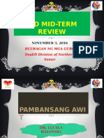 CID Mid-Term Review Agenda and Presentations