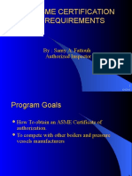 ASME Certification Requirements