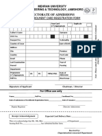 Smart Enrolment Card Registration Form