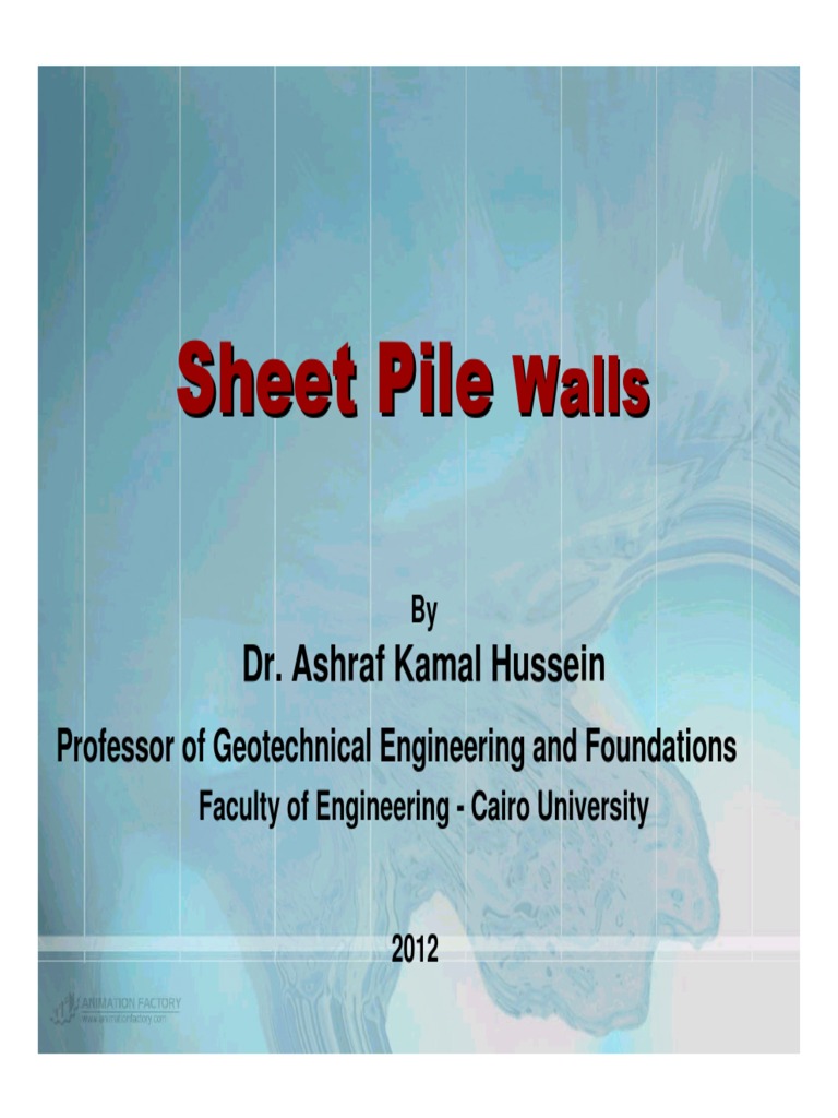 Overview of Sheet Pile Walls | PDF | Deep Foundation | Architectural Design