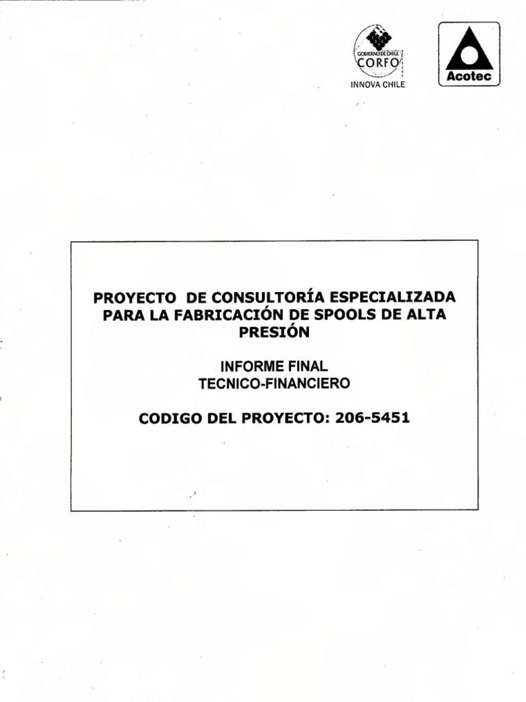 Fabricacion de Spool de AP Chile Acotec | PDF | Calidad (comercial ...
