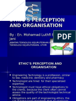 Ethic'S Perception and Organisation