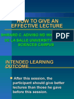 How To Give An Effective Lecture 1