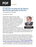 ConJur - O Segredo Do (Dilema) de Fátima Bernardes Aplicado Ao Direito