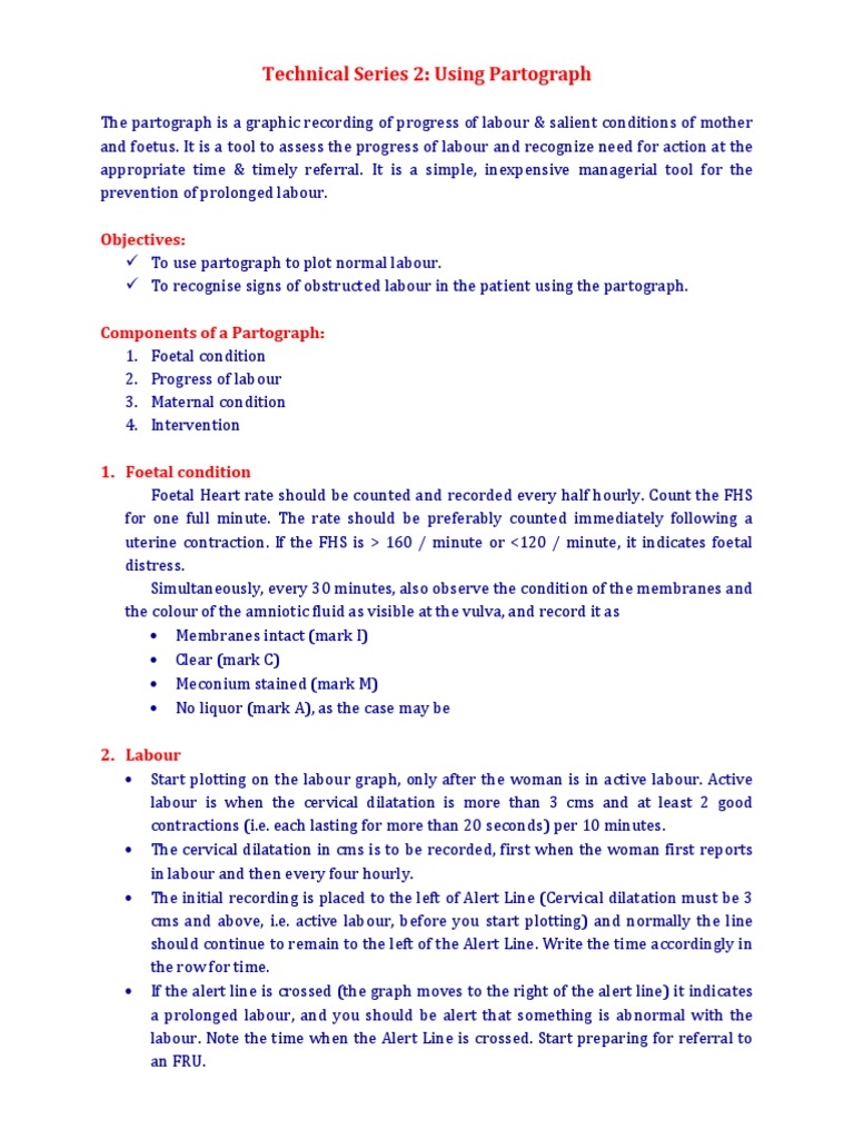 Technical Series 2 Using Partograph | PDF | Childbirth | Motherhood