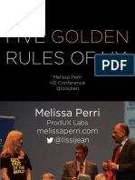 Five Rules of Ux: Golden