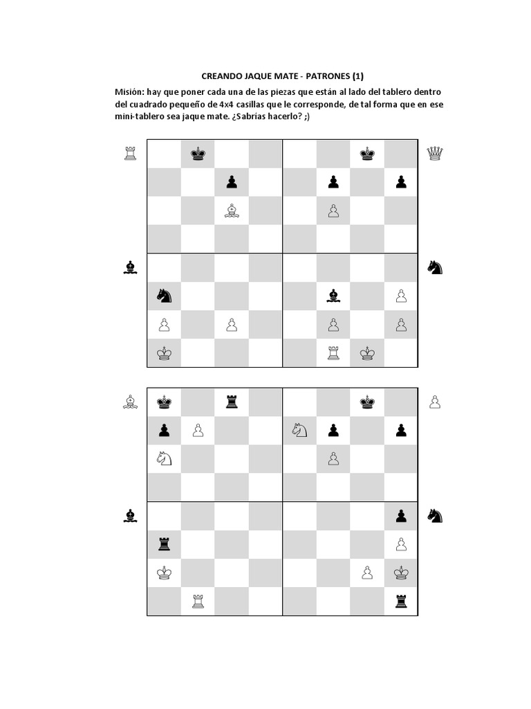 Patrones de Jaque Mate en Ajedrez | PDF