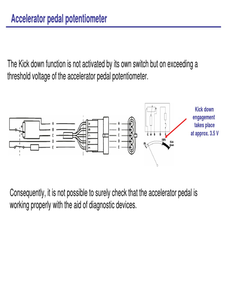 Accelerator Pedal Potentiometer Function | PDF