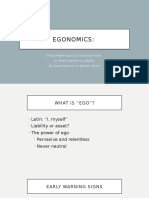 Ego's Power and Perils: Lessons from Egonomics