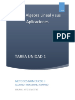 Algebra Lineal y sus Aplicaciones en Sistemas de Ecuaciones