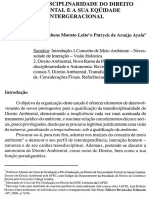 A Transdiciplinariedade Do Direito Ambiental