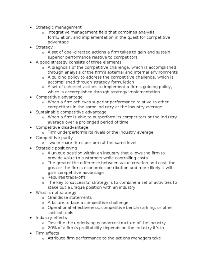 Strategic Management Chapter1 | PDF | Stakeholder (Corporate ...