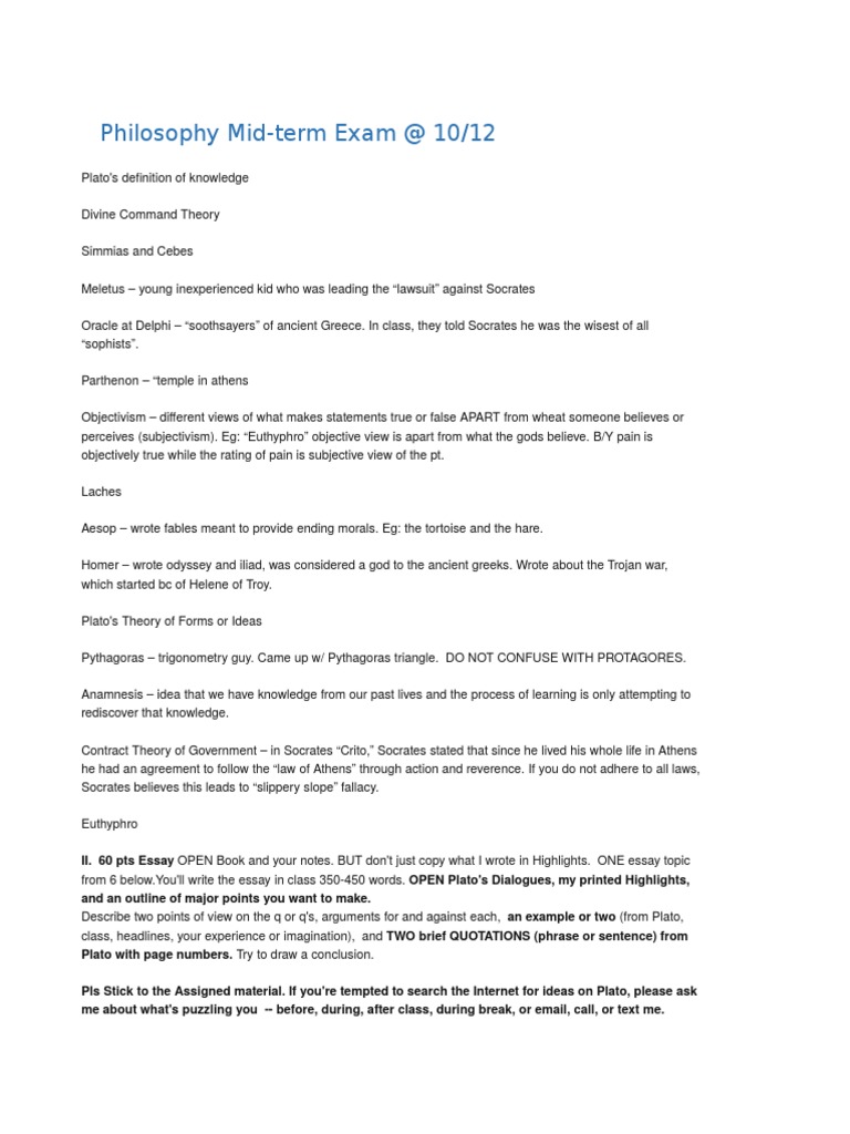 Philosophy midterm essay picture