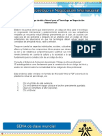 Evidencia 9 Código de Ética Laboral Para El Tecnólogo en Negociación Internacional