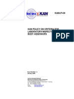P 04 - KAN Policy On Criteria For Assessor and Technical Expert (En)