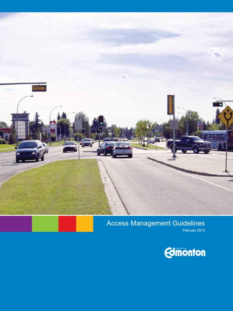 Edmonton Access Management Guidelines | PDF | Lane | Controlled Access ...