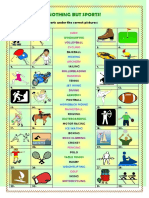 Nothing But Sports!: Write The Names of The Sports Under The Correct Pictures