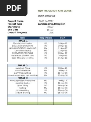 Work Schedule 