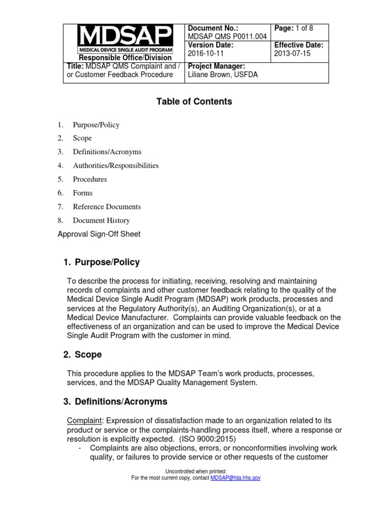 mdsap-qms-p0011-004-complaint-customer-feedback-procedure-pdf