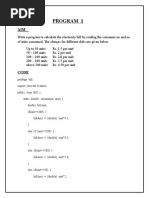 Java Practical Record Assignments