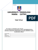 Assignment Report Cover Page