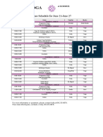 Weekly Schedule June 21 To 27