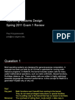 OS Sample Exam1 Review 2011 S