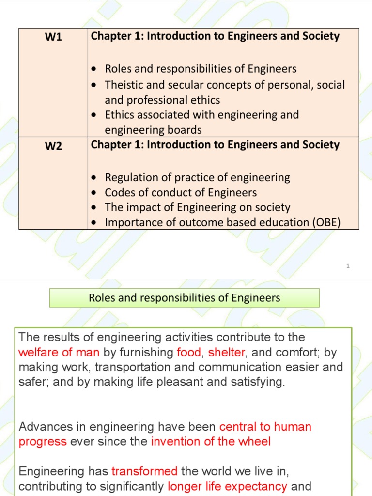 Engineers' Roles and Responsibilities in Society | PDF | Engineer ...