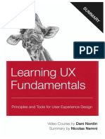 Learning UX Fundamentals by Dani Nordin Summary