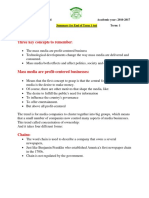 Dubai School Media Term 1 Test Summary