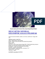 Sifat Optik Mineral Kelompok Alkali Feldspar