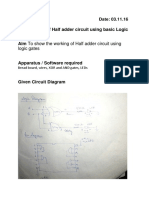 Design of Halfadder Circuit Using Logic Gates