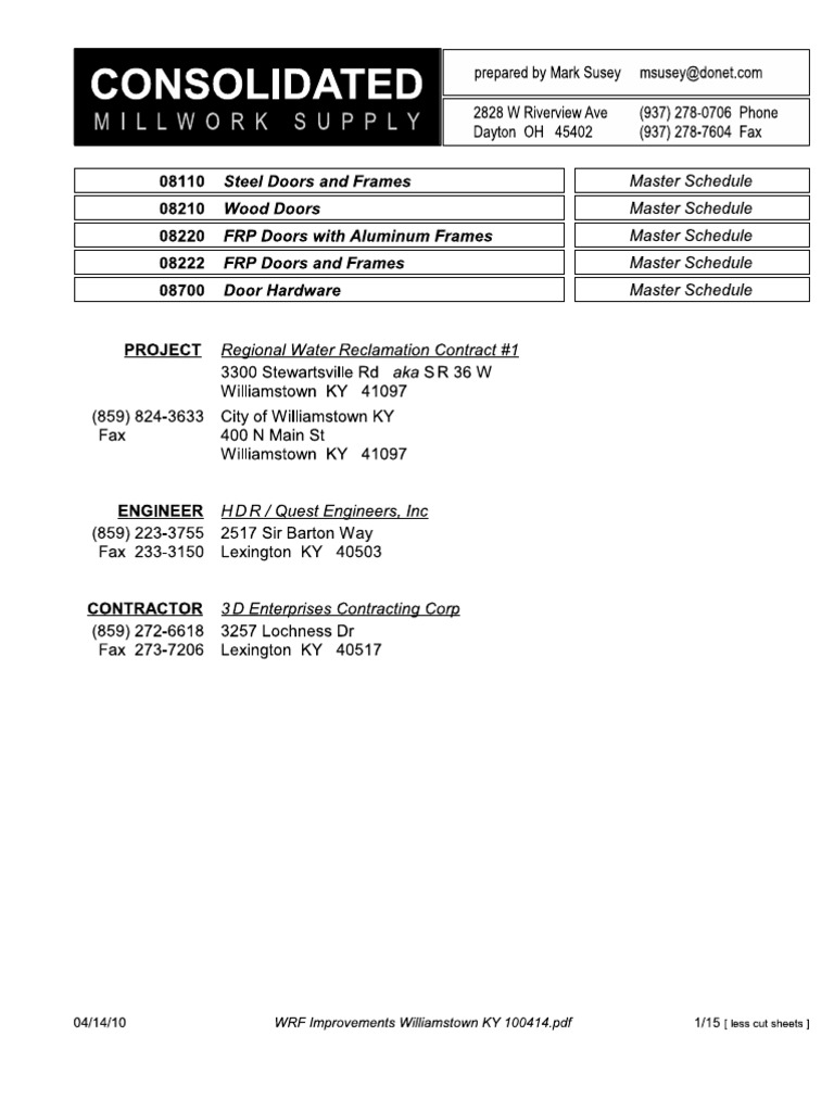 WRF Improvements Williamstown Ky 100426 | PDF