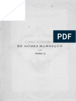 Cancionero de Gómez Manrique, T. II.