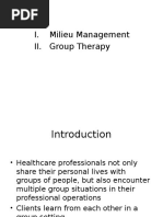 Milieu MGT & Group Therapy