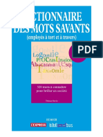 Dictionnaire Des Mots Savants