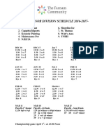 Farnam Minor Division Schedule 2016-17