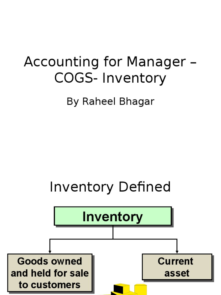 Lecture 09 COGS Inventory Debits And Credits Cost Of Goods Sold